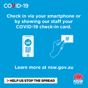 image of social media post for COVID checkin card