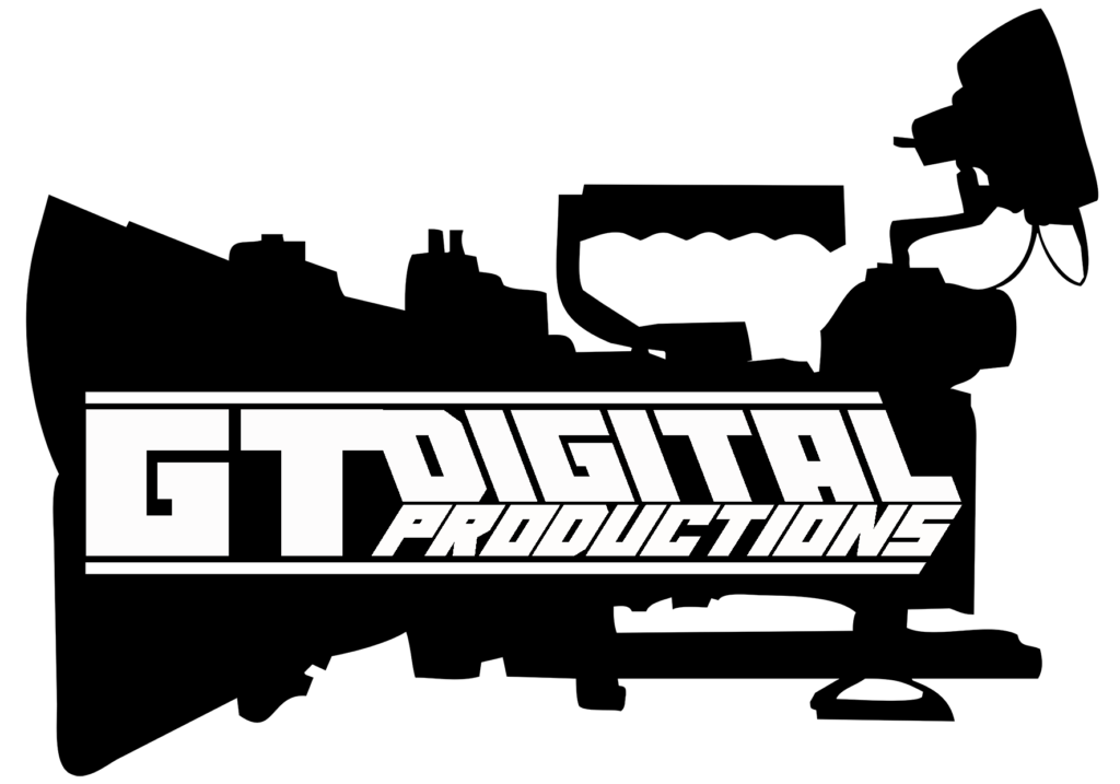 GT Digital Logo White On Black Small
