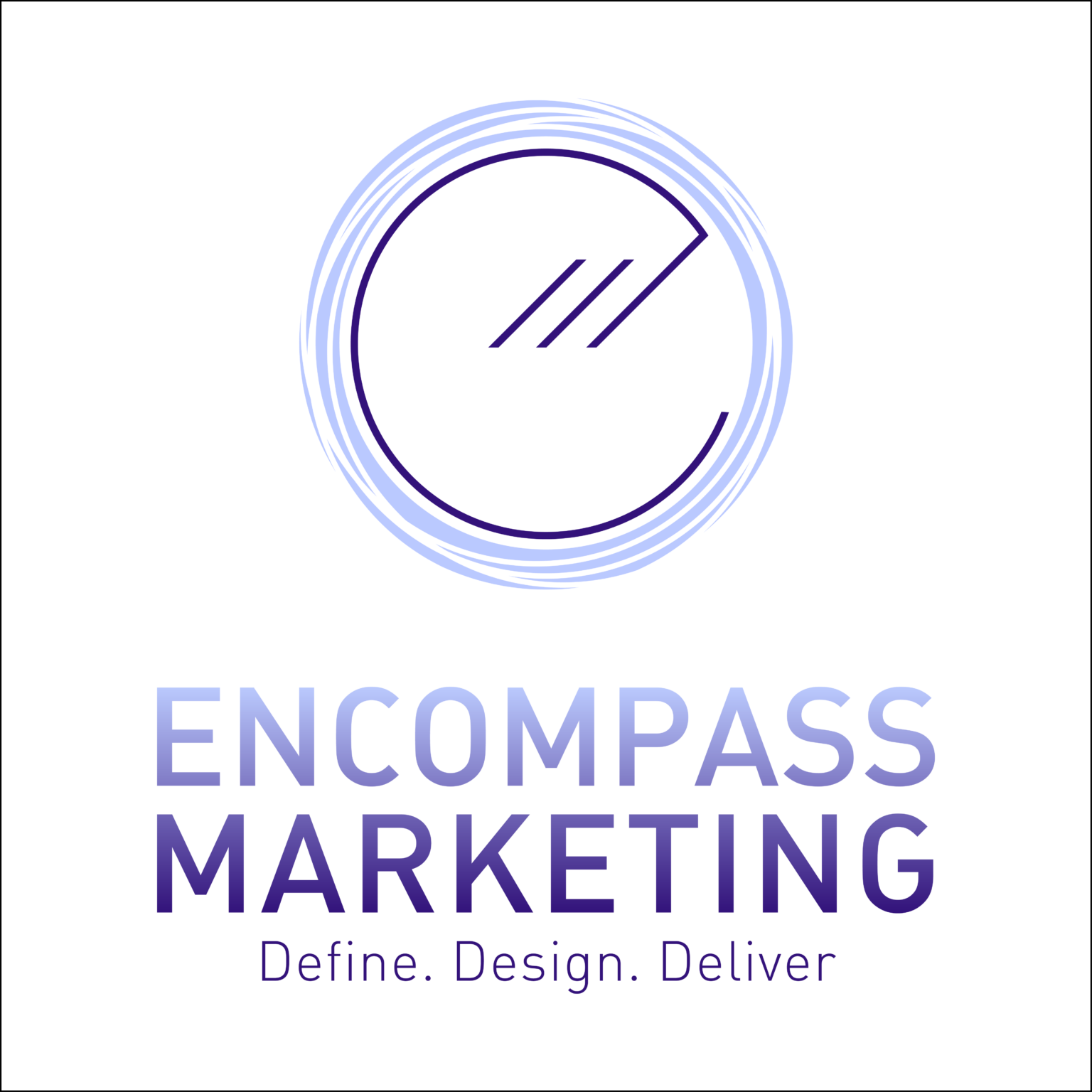 Logo Encompass Marketing Define. Design. Deliver RGB 2